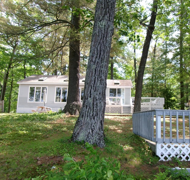 24 Paradise Dr, Monmouth, ME 04259 - rear view of property featuring a deck