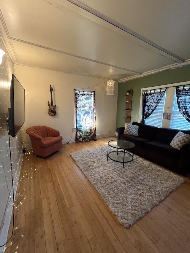 4 E St, Sanford, ME 04073 - living room with hardwood / wood-style flooring and plenty of natural light