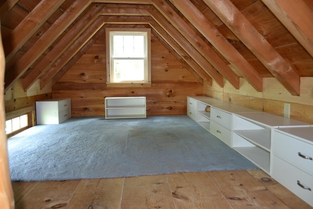 87 Perch Pt, Shapleigh, ME 04076 - bonus room with wood walls and lofted ceiling