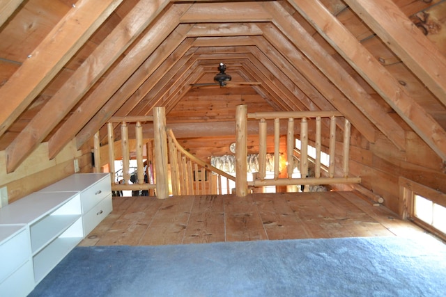 87 Perch Pt, Shapleigh, ME 04076 - unfinished attic with an upstairs landing and plenty of natural light