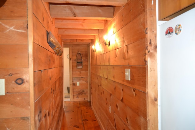 87 Perch Pt, Shapleigh, ME 04076 - hallway with wood walls