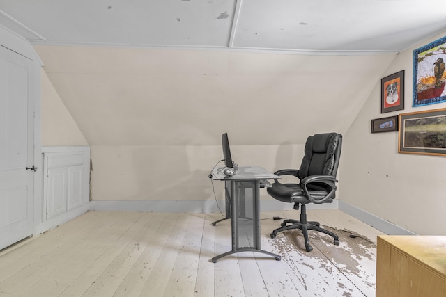 1548 Main St, Readfield, ME 04355 - office space with lofted ceiling and hardwood / wood-style floors