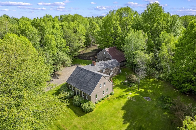 1548 Main St, Readfield, ME 04355 - view from above of property featuring a forest
