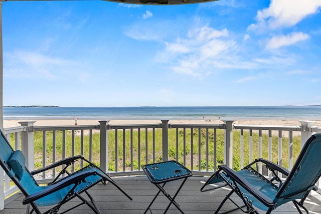 1 Saunders Ave Unit 12, Old Orchard Beach, ME 04064 - deck featuring view of water and beach
