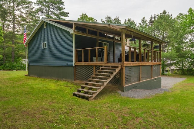 44 Donigan Rd, Moscow, ME 04920 - back of property with a yard