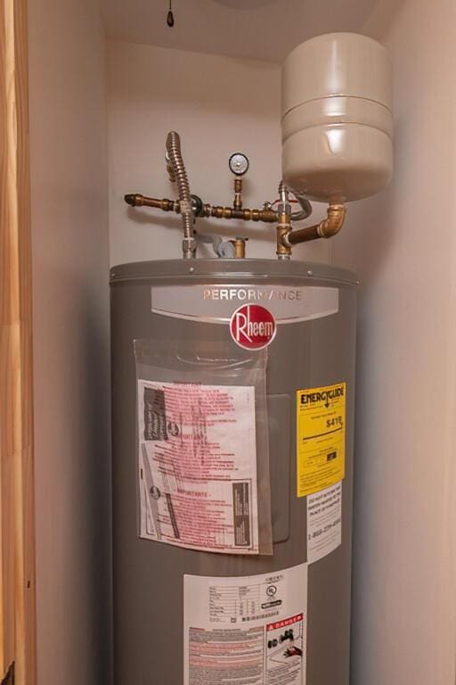 44 Donigan Rd, Moscow, ME 04920 - utility room featuring electric water heater