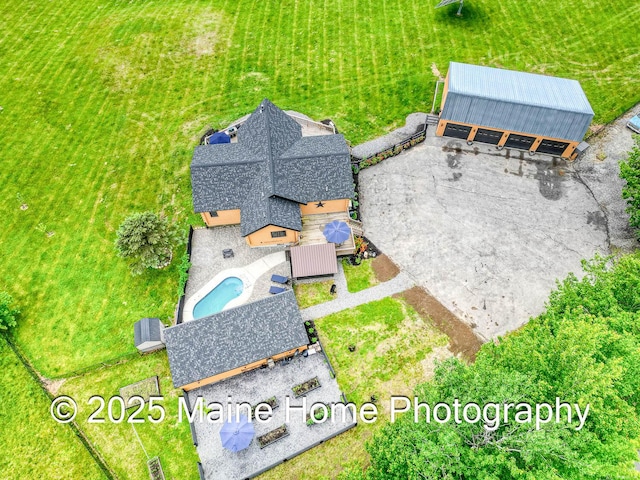 1277 Naples Rd, Harrison, ME 04040 - bird's eye view of a pool area