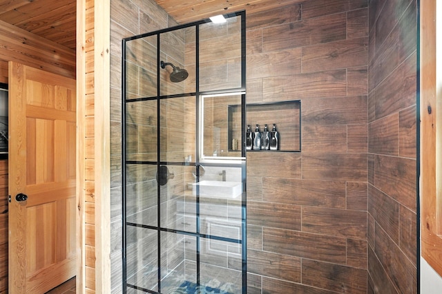 1277 Naples Rd, Harrison, ME 04040 - bathroom with a shower stall