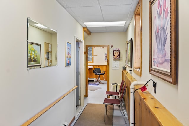 8 Holbrook Dr, Phippsburg, ME 04562 - corridor featuring a paneled ceiling