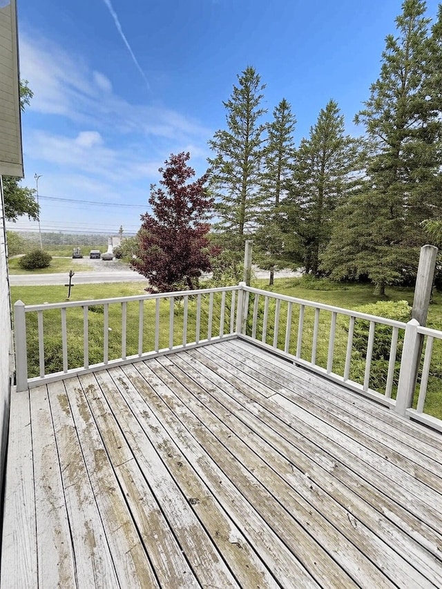 1190 Indian River Rd, Addison, ME 04606 - wooden deck featuring a yard