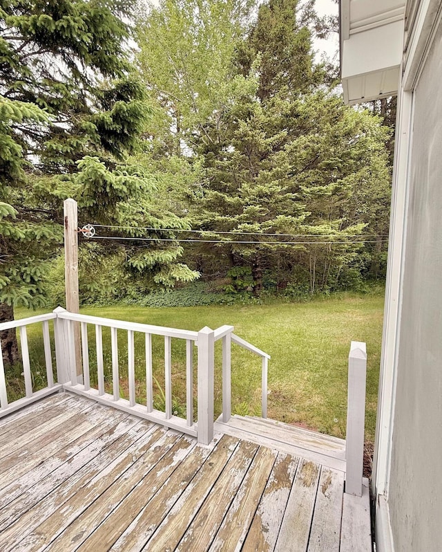 1190 Indian River Rd, Addison, ME 04606 - wooden terrace featuring a lawn