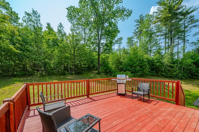 119 Somersworth Rd, North Berwick, ME 03906 - wooden terrace featuring a yard and grilling area