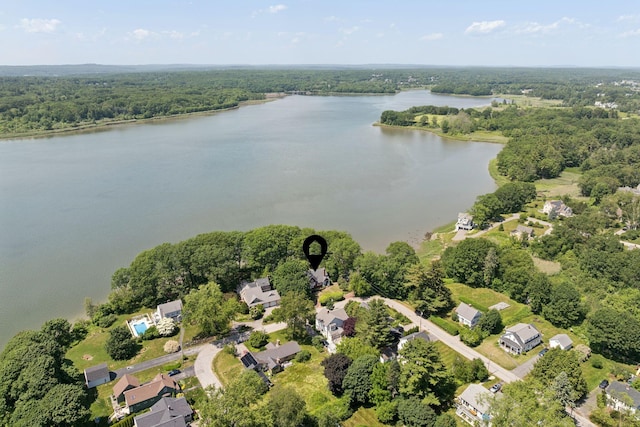3 Tidewater Cv, Falmouth, ME 04105 - aerial view of property's location with a nearby body of water and nearby suburban area
