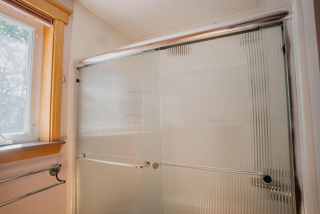 41 Curtis Ln, Milford, ME 04461 - bathroom with a shower with shower door