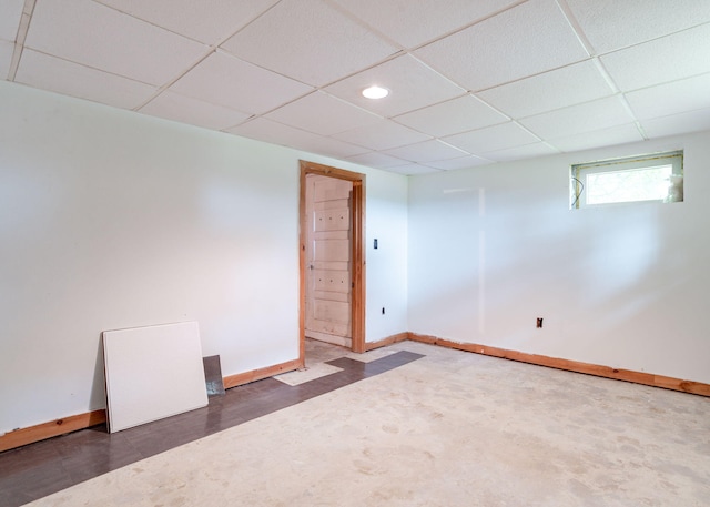 919 College St, Lewiston, ME 04240 - empty room with a paneled ceiling and recessed lighting