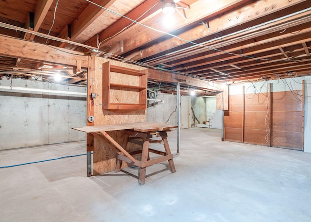919 College St, Lewiston, ME 04240 - unfinished basement with stairway