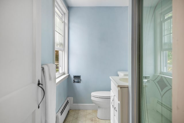 24 Littlejohn Rd, Cape Elizabeth, ME 04107 - full bathroom with a baseboard radiator and vanity