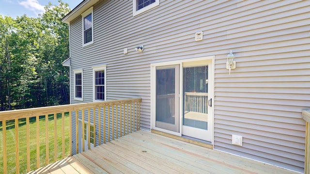 31 Pond Ridge Dr, Lewiston, ME 04240 - wooden deck featuring a yard