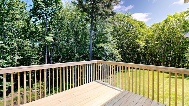 31 Pond Ridge Dr, Lewiston, ME 04240 - wooden terrace with a yard