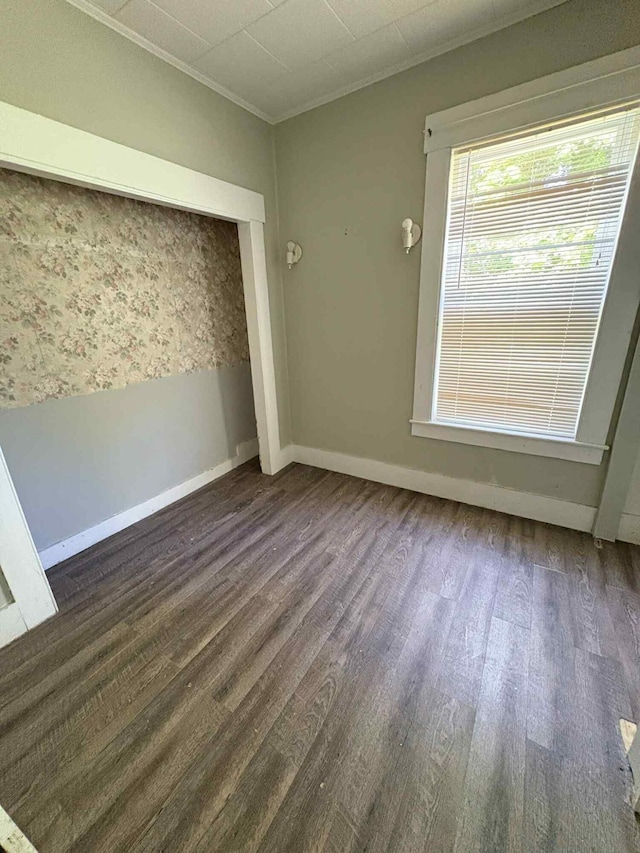 18 Clark St, Calais, ME 04619 - spare room featuring wood finished floors and crown molding
