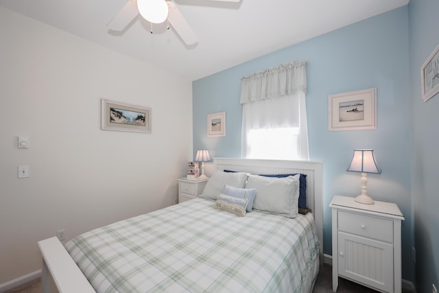 454 Post Rd Unit 464, Wells, ME 04090 - bedroom featuring a ceiling fan and dark carpet