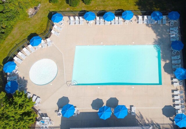 454 Post Rd Unit 464, Wells, ME 04090 - drone / aerial view of a pool area