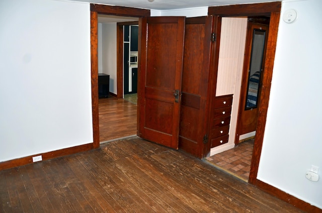 10 Stevens St, Norway, ME 04268 - spare room with dark wood-style floors and a smoke detector