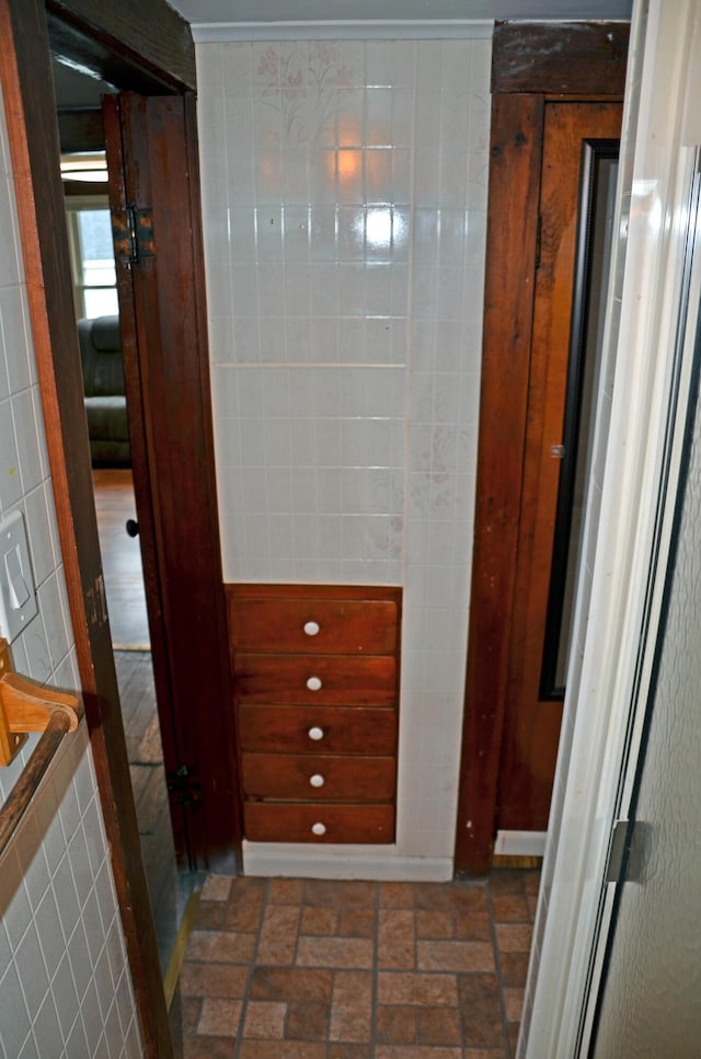 10 Stevens St, Norway, ME 04268 - bathroom featuring tile walls