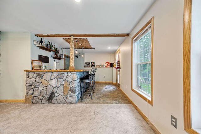 19 Fox Run Rd, Gray, ME 04039 - indoor dry bar with carpet flooring and recessed lighting