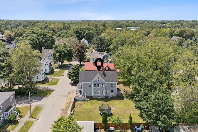 93 Chapel St, South Portland, ME 04106 - bird's eye view of a heavily wooded area