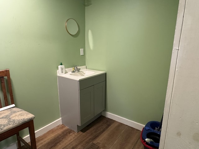 40 Elm St, Waterville, ME 04901 - bathroom with wood finished floors and vanity