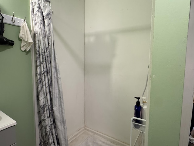 40 Elm St, Waterville, ME 04901 - bathroom featuring vanity and a shower with shower curtain