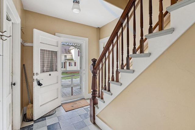 201 Main St, Norway, ME 04268 - foyer entrance featuring stairs
