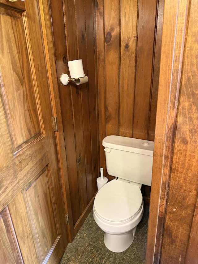 333 Mohawk Rd, Enfield, ME 04493 - bathroom with wood walls and toilet