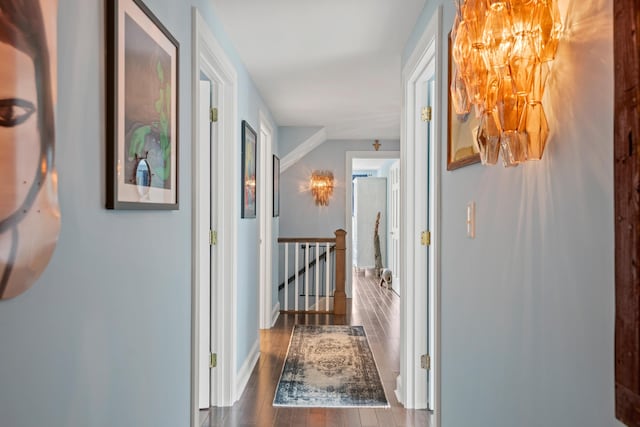 6 Ocean View Dr, Biddeford, ME 04005 - corridor featuring an upstairs landing and wood finished floors