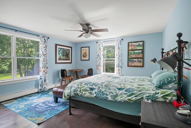 6 Ocean View Dr, Biddeford, ME 04005 - bedroom featuring hardwood / wood-style flooring and a ceiling fan