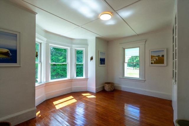3 Salt Pond Rd, Friendship, ME 04547 - empty room featuring plenty of natural light, hardwood / wood-style flooring, and crown molding