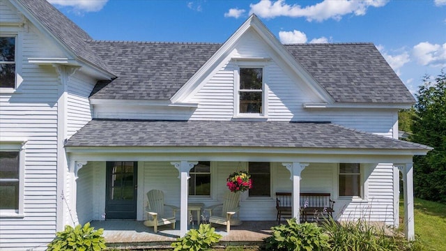 3 Salt Pond Rd, Friendship, ME 04547 - view of front of property with covered porch and roof with shingles