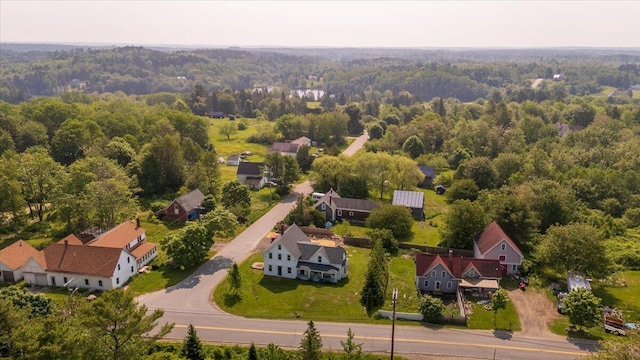 3 Salt Pond Rd, Friendship, ME 04547 - aerial view of residential area featuring a forest
