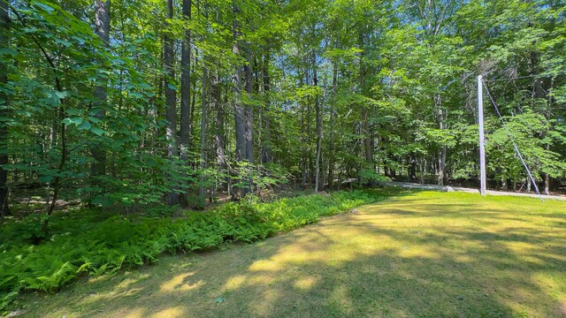 105 Highland Pines Rd, Bridgton, ME 04009 - view of grassy yard featuring a forest view