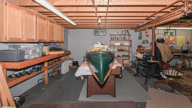 105 Highland Pines Rd, Bridgton, ME 04009 - basement with a workshop area