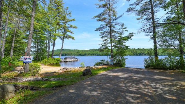 105 Highland Pines Rd, Bridgton, ME 04009 - water view featuring a boat ramp and a dock