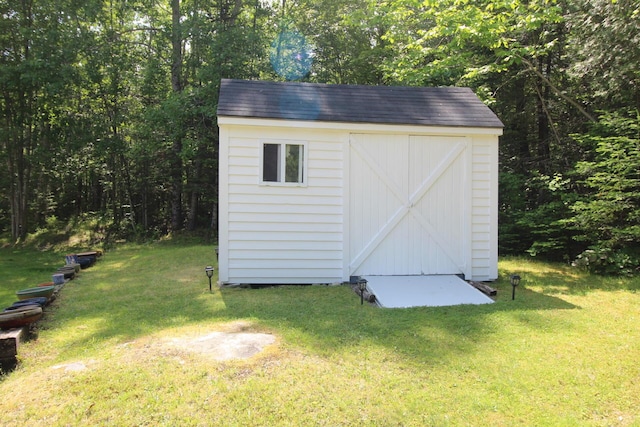 429 Moosehead Trail Highway, Waldo, ME 04915 - view of shed with a forest view