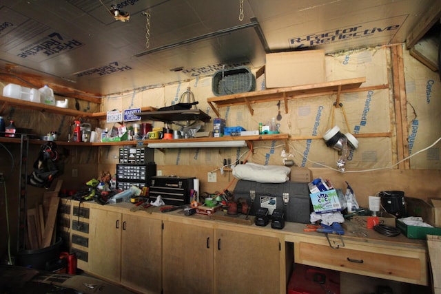 429 Moosehead Trail Highway, Waldo, ME 04915 - miscellaneous room with a workshop area