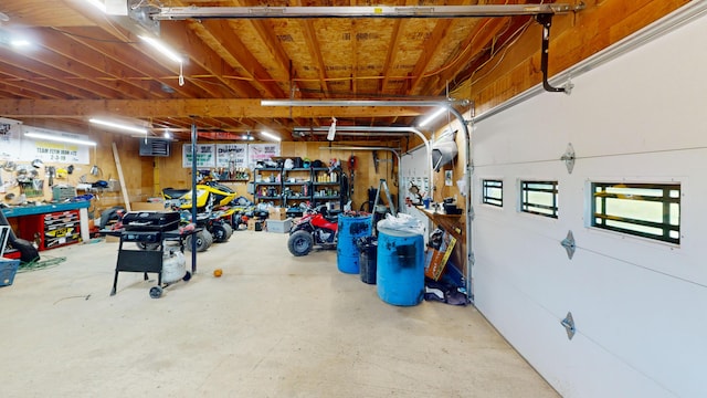 37 Mill St, Enfield, ME 04493 - garage with a workshop area