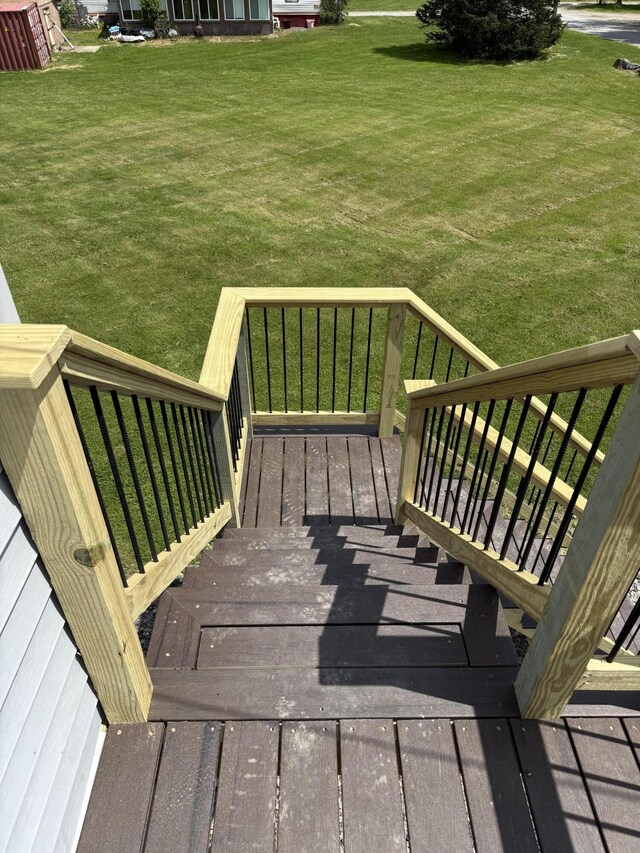 37 Mill St, Enfield, ME 04493 - wooden deck with a yard