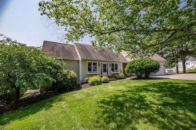 3 Pondview Dr, Lewiston, ME 04240 - new england style home with a front lawn, an attached garage, and driveway