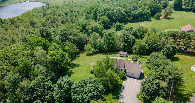 3 Pondview Dr, Lewiston, ME 04240 - drone / aerial view of a forest and a large body of water