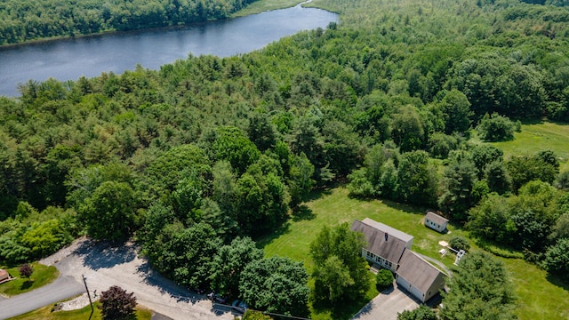 3 Pondview Dr, Lewiston, ME 04240 - bird's eye view of a heavily wooded area and a large body of water