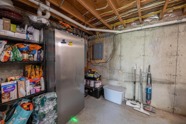 3 Pondview Dr, Lewiston, ME 04240 - unfinished below grade area featuring electric panel